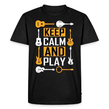 Guitariste guitariste guitariste - T-shirt Premium bio Homme - noir - Devant - Nico (187cm)