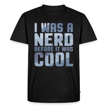 Nerd - Men's Premium Organic T-Shirt - black - Front - Nico (187cm)