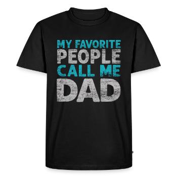 Daddy Father's Day - Men's Premium Organic T-Shirt - black - Front - Nico (187cm)