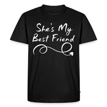 She s My Best Friends Meilleures amies Design - T-shirt Premium bio Homme - noir - Devant - Nico (187cm)