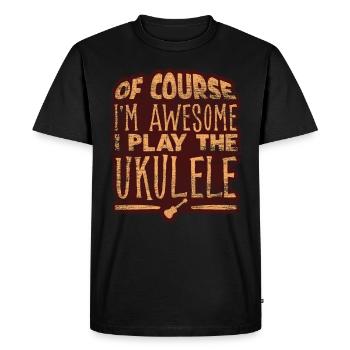 ukulele - Men's Premium Organic T-Shirt - black - Front - Nico (187cm)