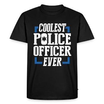 Policier police - T-shirt Premium bio Homme - noir - Devant - Nico (187cm)