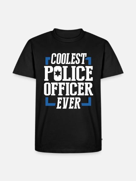Polizist Polizei - Männer Premium Bio T-Shirt - Schwarz
