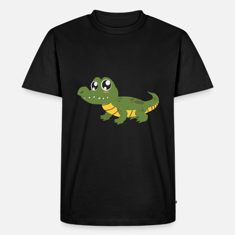 Krokodil - Männer Premium Bio T-Shirt - Schwarz