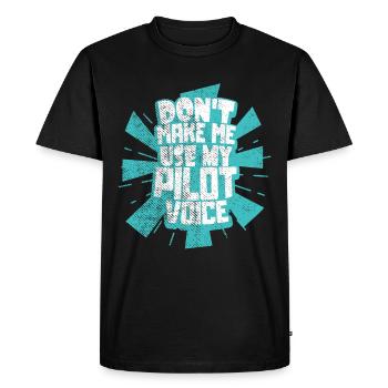 pilote - T-shirt Premium bio Homme - noir - Devant - Nico (187cm)