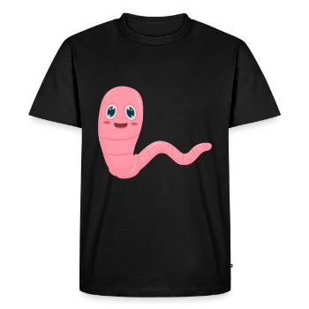 Ver ver ver de terre - T-shirt Premium bio Homme - noir - Devant - Nico (187cm)