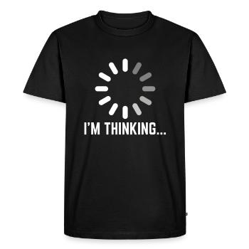 I'm thinking gaming nerd geek thinking - Men's Premium Organic T-Shirt - black - Front - Nico (187cm)