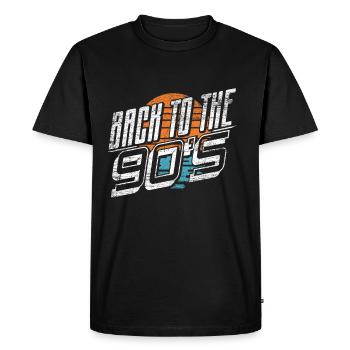 Retour aux années 90 - T-shirt Premium bio Homme - noir - Devant - Nico (187cm)