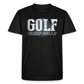 le golf - T-shirt Premium bio Homme - noir - Devant - Nico (187cm)