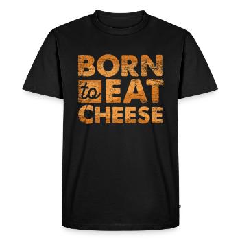 cheese - Men's Premium Organic T-Shirt - black - Front - Nico (187cm)