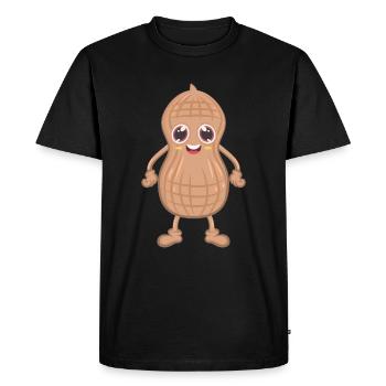 peanut - Men's Premium Organic T-Shirt - black - Front - Nico (187cm)