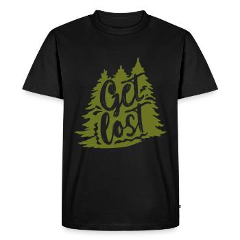 Randonnée en plein air - T-shirt Premium bio Homme - noir - Devant - Nico (187cm)