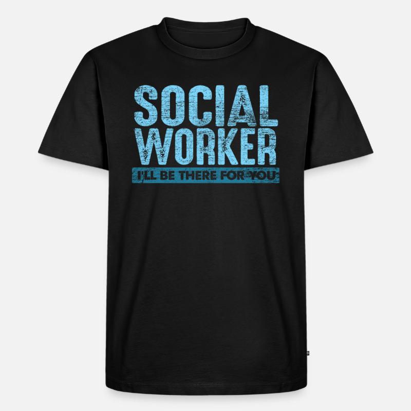 Sozialarbeiter - Männer Premium Bio T-Shirt - Schwarz