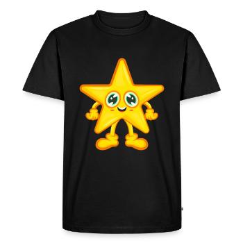 Star asterisk comic - Men's Premium Organic T-Shirt - black - Front - Nico (187cm)