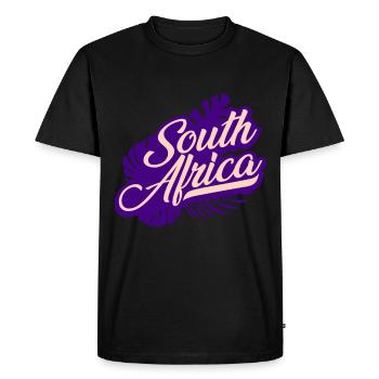 South Africa Africa - Men's Premium Organic T-Shirt - black - Front - Nico (187cm)