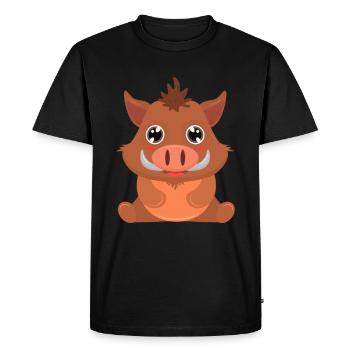 sanglier - T-shirt Premium bio Homme - noir - Devant - Nico (187cm)