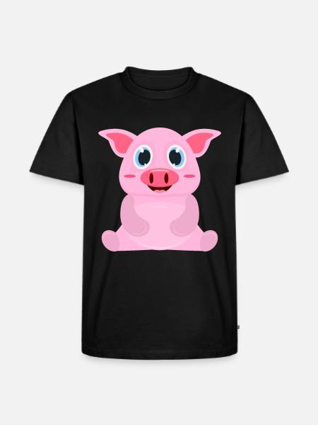 Schwein Comic - Men's Premium Organic T-Shirt - black