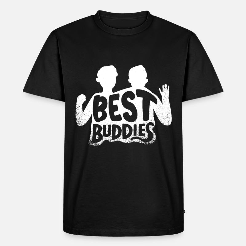 Beste Freunde - Männer Premium Bio T-Shirt - Schwarz
