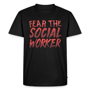 Travailleur social travailleur social - T-shirt Premium bio Homme - noir - Devant - Nico (187cm)