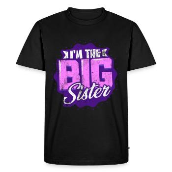Grande soeur - T-shirt Premium bio Homme - noir - Devant - Nico (187cm)