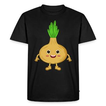 Bande dessinée d'oignon - T-shirt Premium bio Homme - noir - Devant - Nico (187cm)