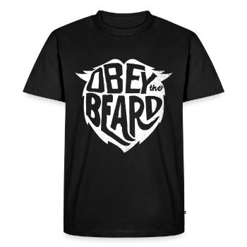 Barbe pleine barbe - T-shirt Premium bio Homme - noir - Devant - Nico (187cm)
