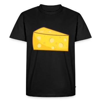 cheese - Men's Premium Organic T-Shirt - black - Front - Nico (187cm)