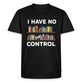 i have no shelf control - Men's Premium Organic T-Shirt - black - Front - Nico (187cm)