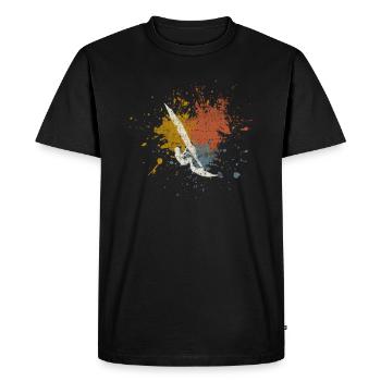 Planche à voile surfer vintage - T-shirt Premium bio Homme - noir - Devant - Nico (187cm)