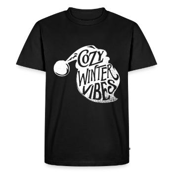 hiver - T-shirt Premium bio Homme - noir - Devant - Nico (187cm)