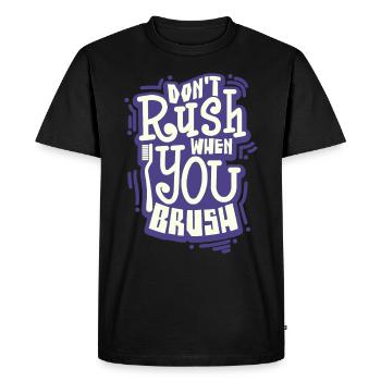 Zähne putzen Zahnarzt Zahnbürste - Männer Premium Bio T-Shirt - Schwarz - Vorne - Nico (187cm)