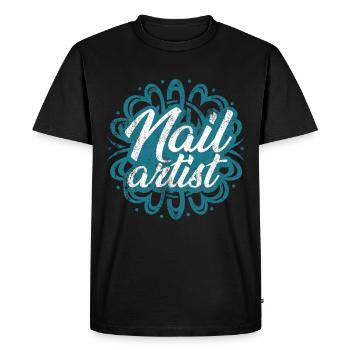 Nail designer nail salon beautician - Men's Premium Organic T-Shirt - black - Front - Nico (187cm)