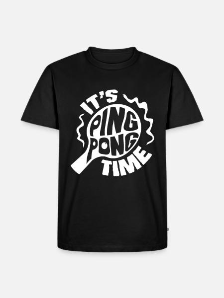 Tafeltennis - Mannen Premium Bio T-shirt - zwart
