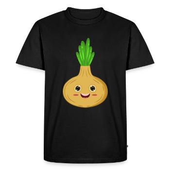 oignon - T-shirt Premium bio Homme - noir - Devant - Nico (187cm)