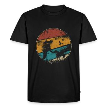 Hunter hunting hunting dog vintage - Men's Premium Organic T-Shirt - black - Front - Nico (187cm)