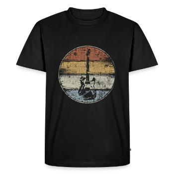 E-Gitarre Gitarrist vintage - Männer Premium Bio T-Shirt - Schwarz - Vorne - Nico (187cm)