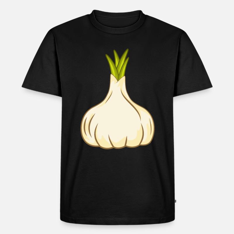 Knoblauch - Männer Premium Bio T-Shirt - Schwarz