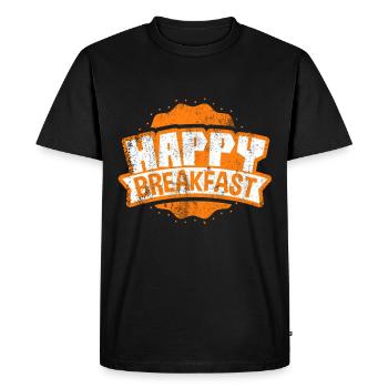 petit déjeuner - T-shirt Premium bio Homme - noir - Devant - Nico (187cm)