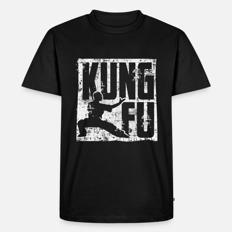 Kung Fu - Männer Premium Bio T-Shirt - Schwarz