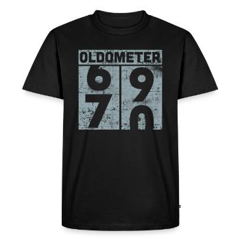70e anniversaire - T-shirt Premium bio Homme - noir - Devant - Nico (187cm)