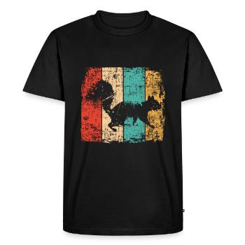 Eichhörnchen - Männer Premium Bio T-Shirt - Schwarz - Vorne - Nico (187cm)