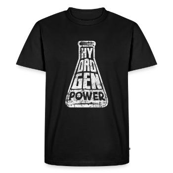 Énergie hydrogène - T-shirt Premium bio Homme - noir - Devant - Nico (187cm)