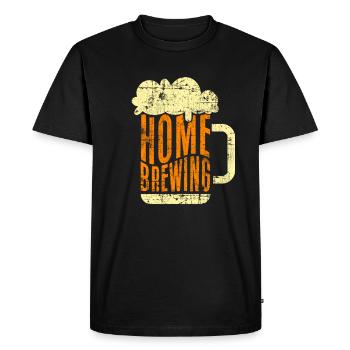 Brasser de la bière - T-shirt Premium bio Homme - noir - Devant - Nico (187cm)