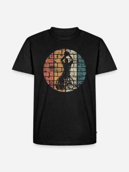 Rollstuhl Basketball - Männer Premium Bio T-Shirt - Schwarz