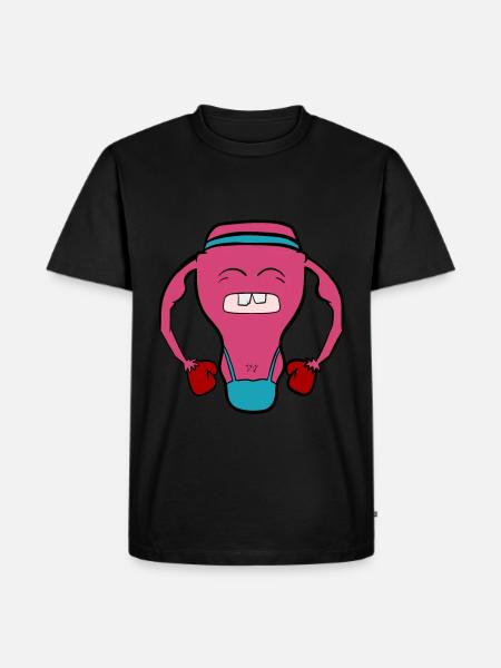Gebärmutter Feminismus Feministin - Männer Premium Bio T-Shirt - Schwarz