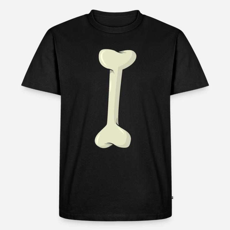 Knochen - Männer Premium Bio T-Shirt - Schwarz