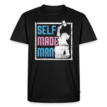 Transgender man trans LGBT - Men's Premium Organic T-Shirt - black - Front - Nico (187cm)