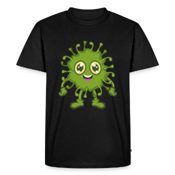 Virus bactérien - T-shirt Premium bio Homme - noir - Devant - Nico (187cm)