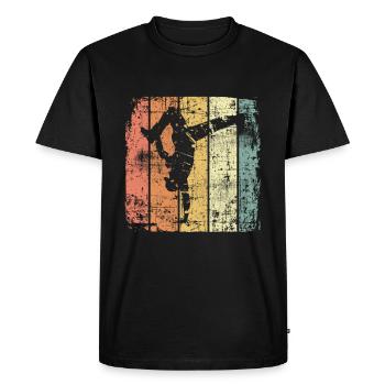 Breakdancer breakdance vintage - Men's Premium Organic T-Shirt - black - Front - Nico (187cm)