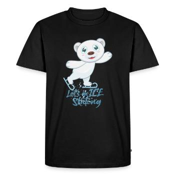 Ice skating polar bear ice skates - Men's Premium Organic T-Shirt - black - Front - Nico (187cm)